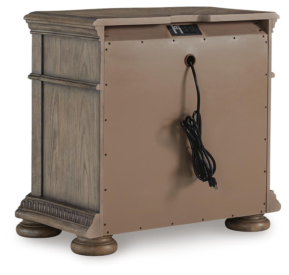 Ardenfield  Upholstered Sleigh Bed, Dresser, Mirror, Chest And Nightstand