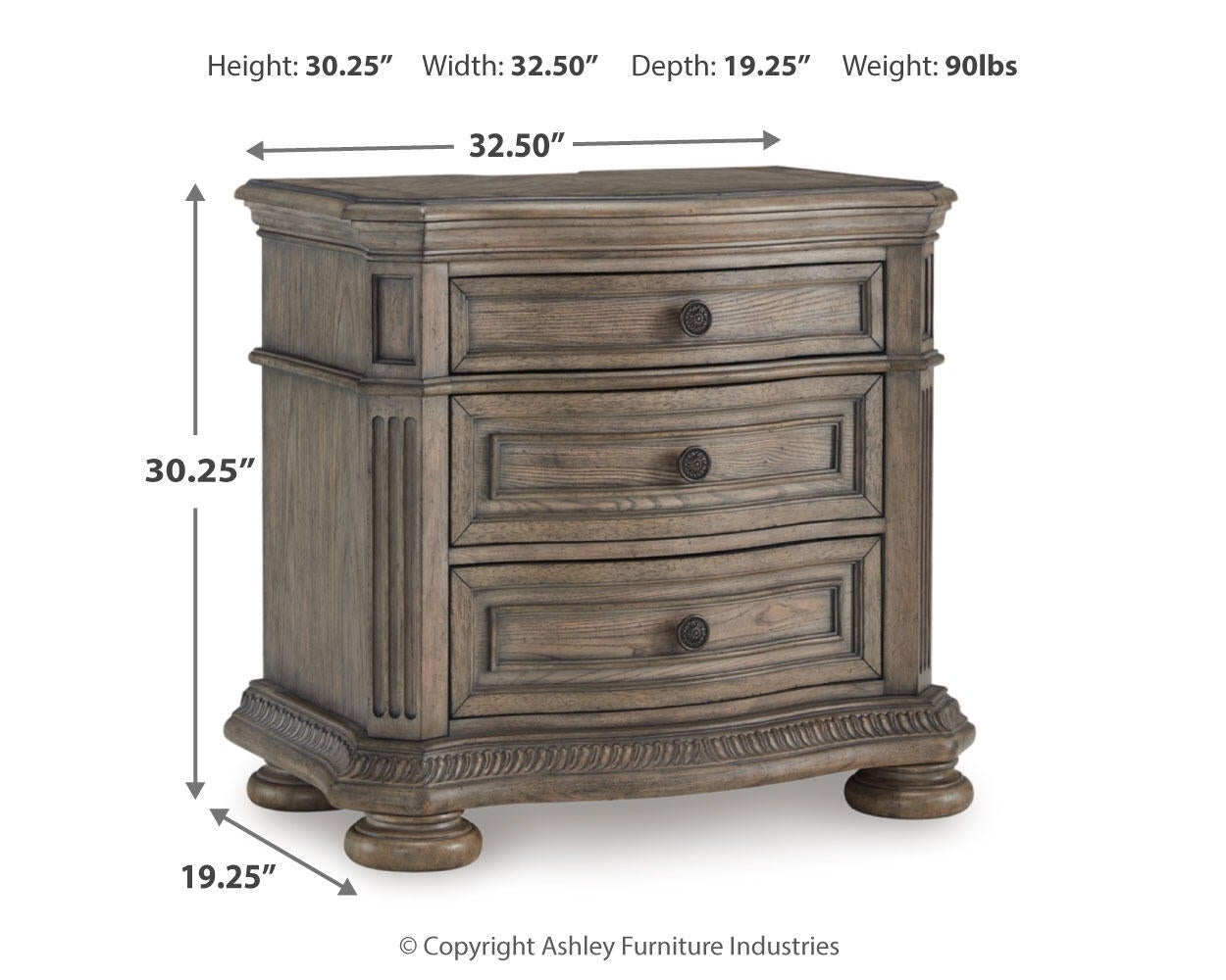 Ardenfield  Upholstered Sleigh Bed, Dresser, Mirror And Nightstand