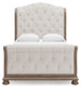 Ardenfield  Upholstered Sleigh Bed, Dresser And Mirror