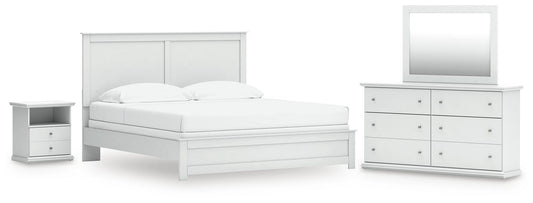 Bostwick Shoals  Panel Bed, Dresser, Mirror And Nightstand