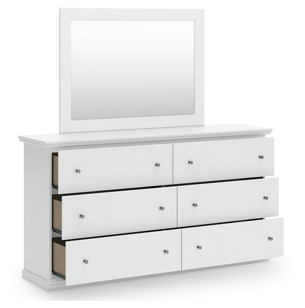Bostwick Shoals  Panel Bed, Dresser, Mirror And Nightstand
