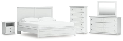 Bostwick Shoals  Panel Bed, Dresser, Mirror, Chest And Nightstand