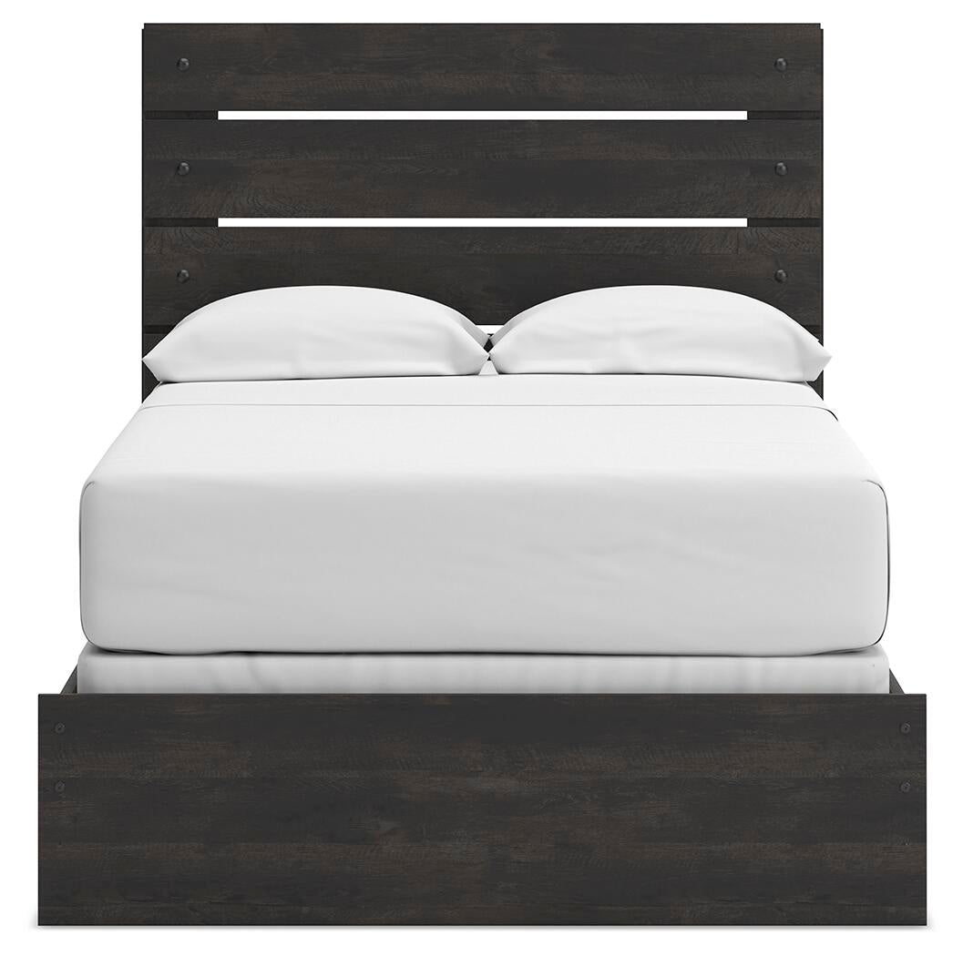 Hollivern  Panel Bed, Dresser, Mirror, Chest And Nightstand