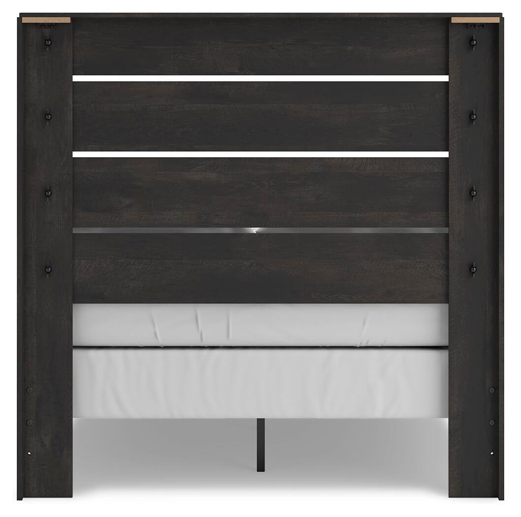 Hollivern  Panel Bed, Dresser, Mirror, Chest And Nightstand