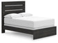Hollivern  Panel Bed, Dresser And Mirror