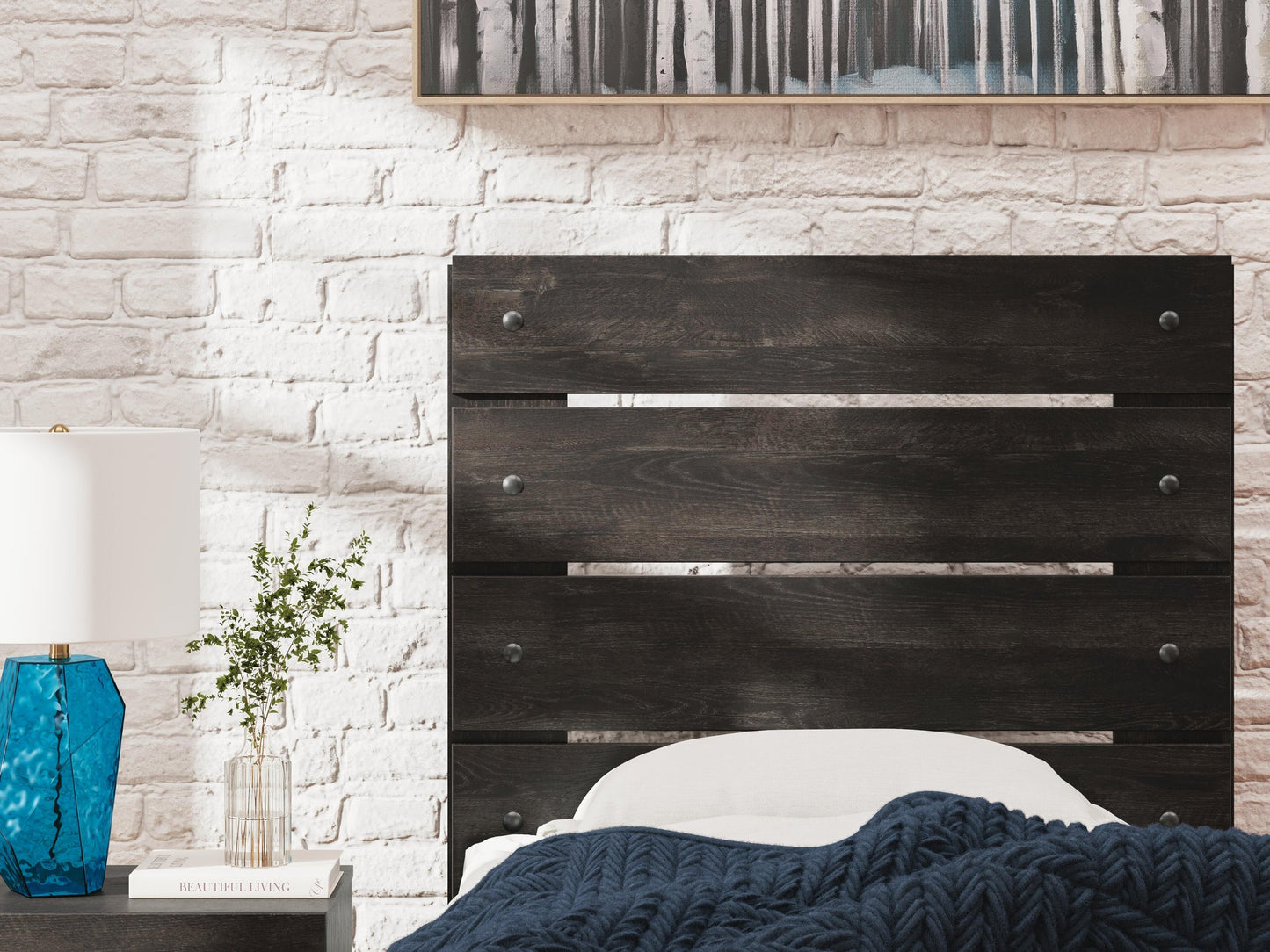 Hollivern  Panel Bed, Dresser And Mirror