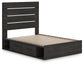 Hollivern  Panel Bed With Storage, Dresser And Mirror