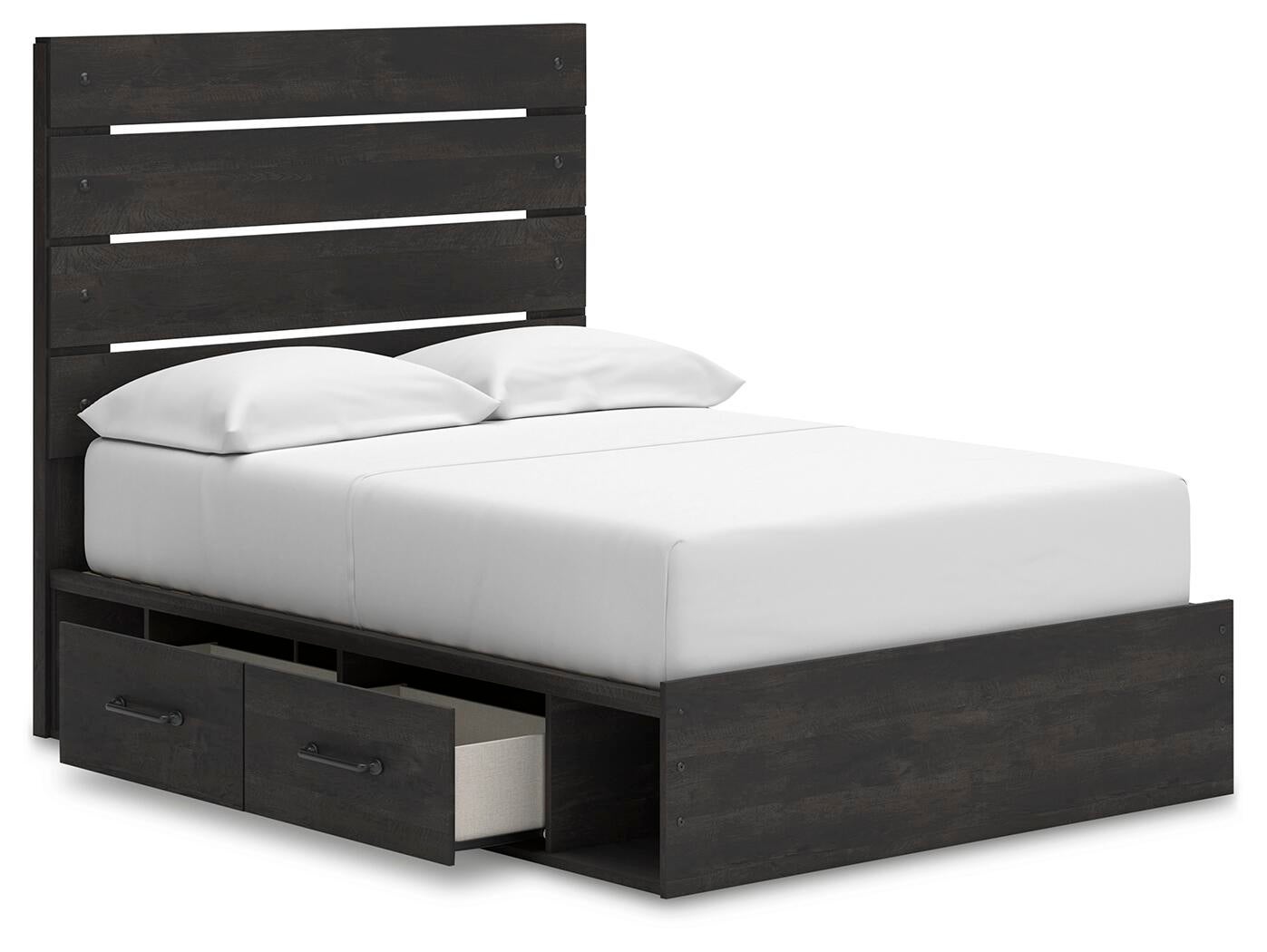 Hollivern  Panel Storage Bed, Dresser, Mirror, Chest And Nightstand