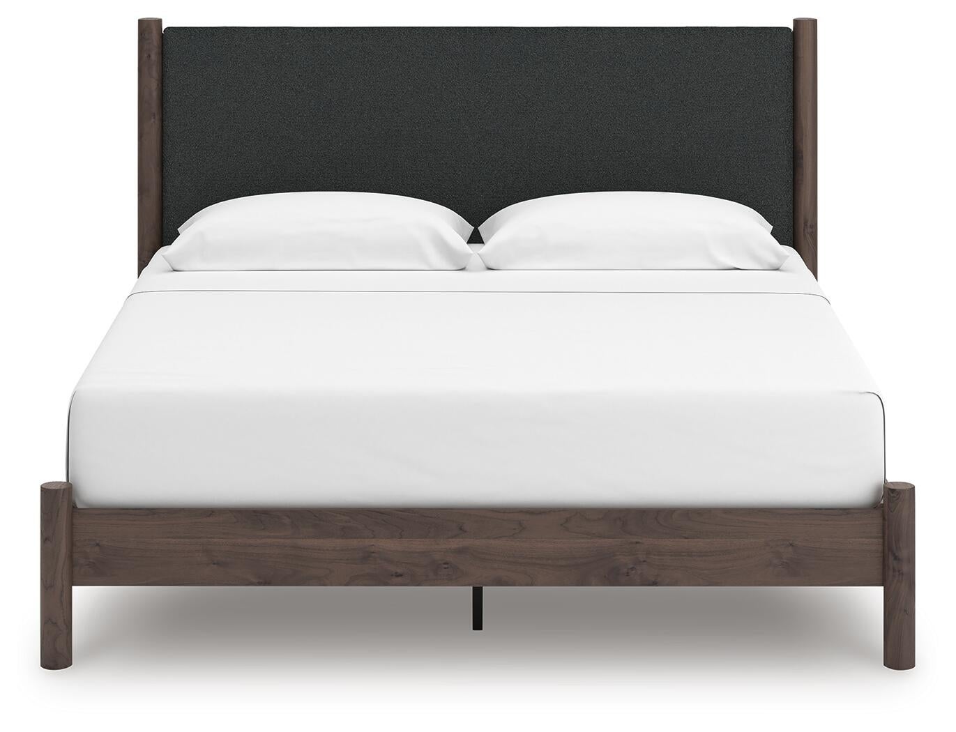 Pamytta  Upholstered Panel Platform Bed, Dresser, Mirror And Nightstand