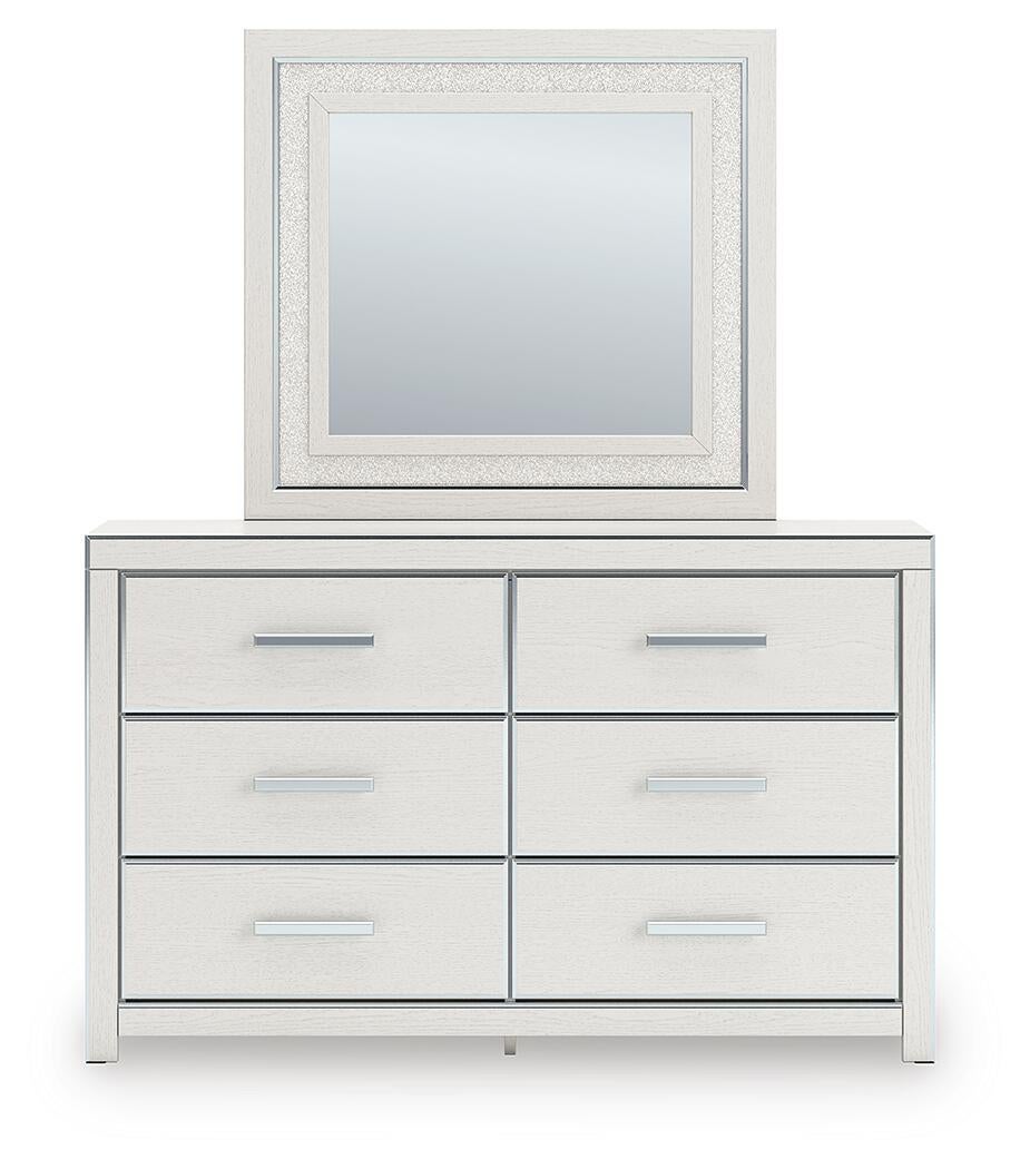 Zuraleus  Upholstered Panel Bed, Dresser, Mirror, Chest And Nightstand