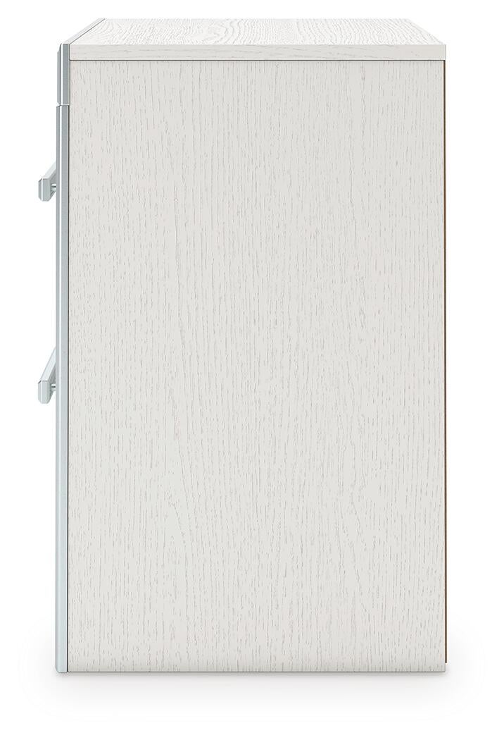 Zuraleus  Upholstered Panel Bed, Dresser, Mirror And Nightstand