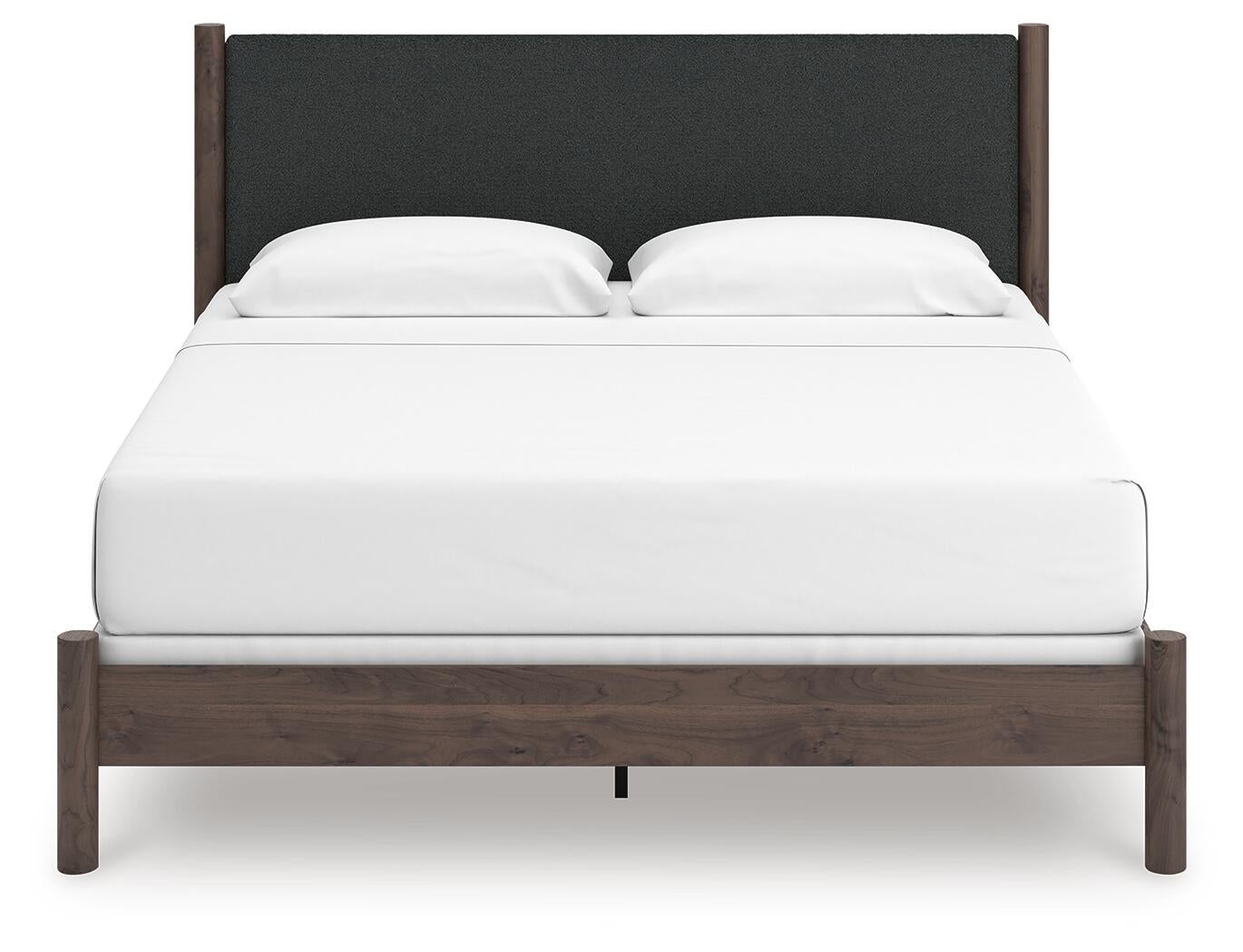 Pamytta  Upholstered Panel Bed, Dresser, Mirror, Chest And Nightstand