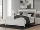 Zuraleus  Upholstered Panel Bed, Dresser, Mirror And Nightstand