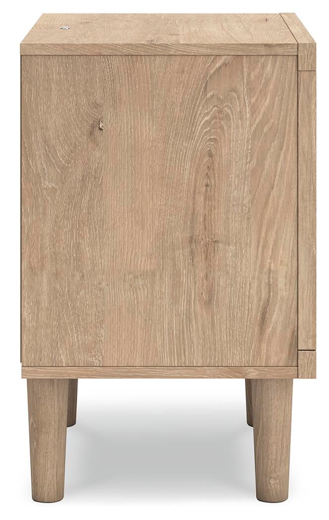 Cielden  Upholstered Bed With Roll Slats, Dresser, Mirror And Nightstand