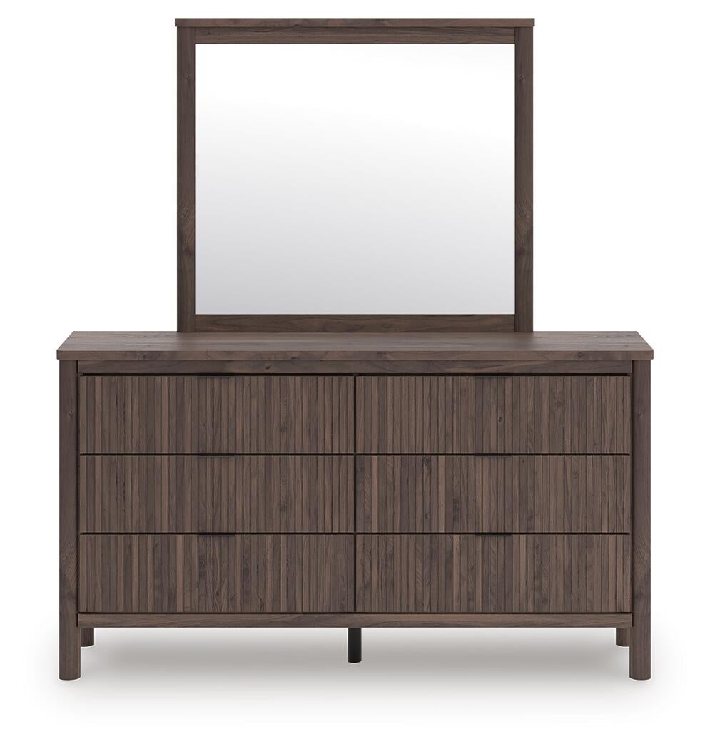 Pamytta  Panel Platform Bed, Dresser, Mirror And Nightstand