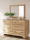 Aleaport  Panel Bed With Mirrored Dresser