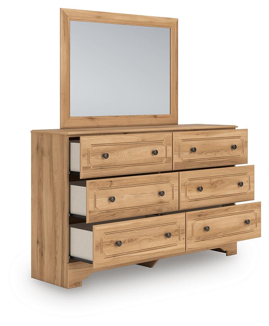 Aleaport  Panel Bed With Mirrored Dresser And Nightstand