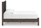 Pamytta  Upholstered Panel Platform Bed, Dresser And Mirror