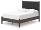 Pamytta  Upholstered Panel Platform Bed, Dresser And Mirror