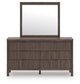 Pamytta  Panel Platform Bed, Dresser, Mirror And Nightstand