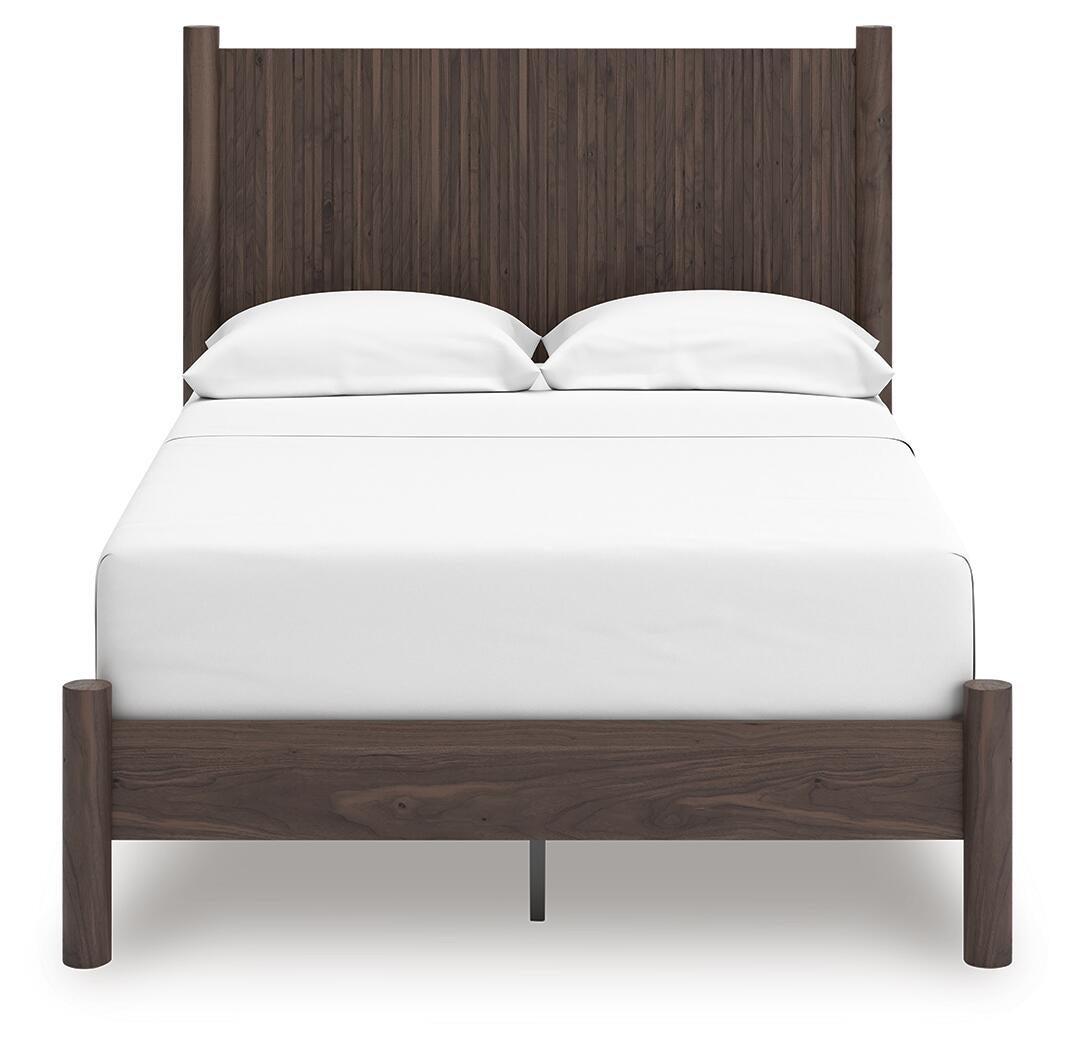 Pamytta  Panel Platform Bed, Dresser, Mirror And Nightstand