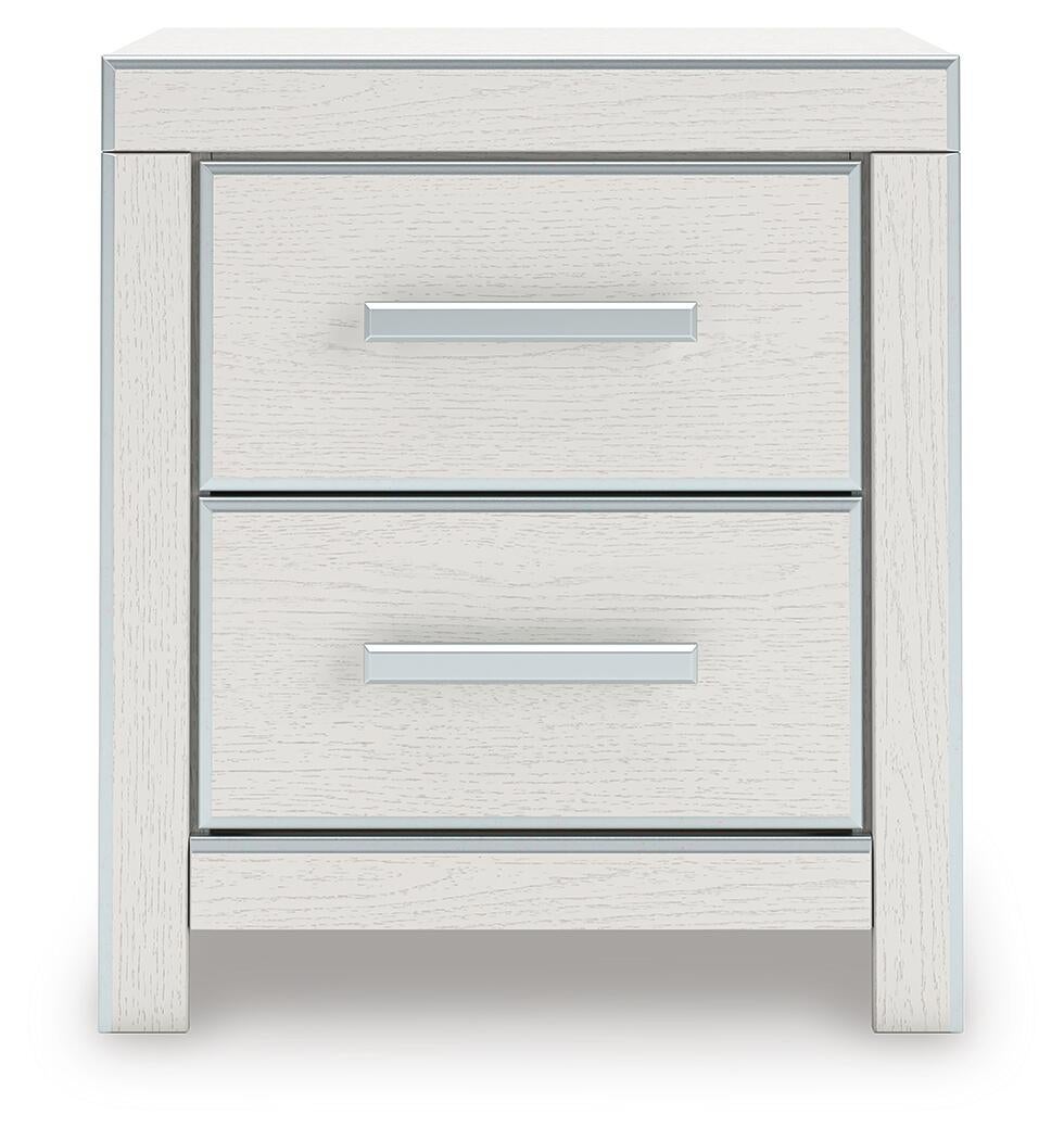Zuraleus  Upholstered Panel Platform Bed, Dresser, Mirror And Nightstand