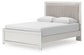 Zuraleus  Upholstered Panel Platform Bed, Dresser, Mirror And Nightstand