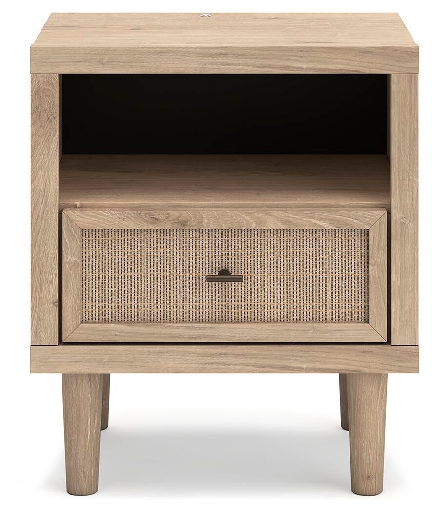 Cielden  Upholstered Bed With Roll Slats, Dresser, Mirror And Nightstand