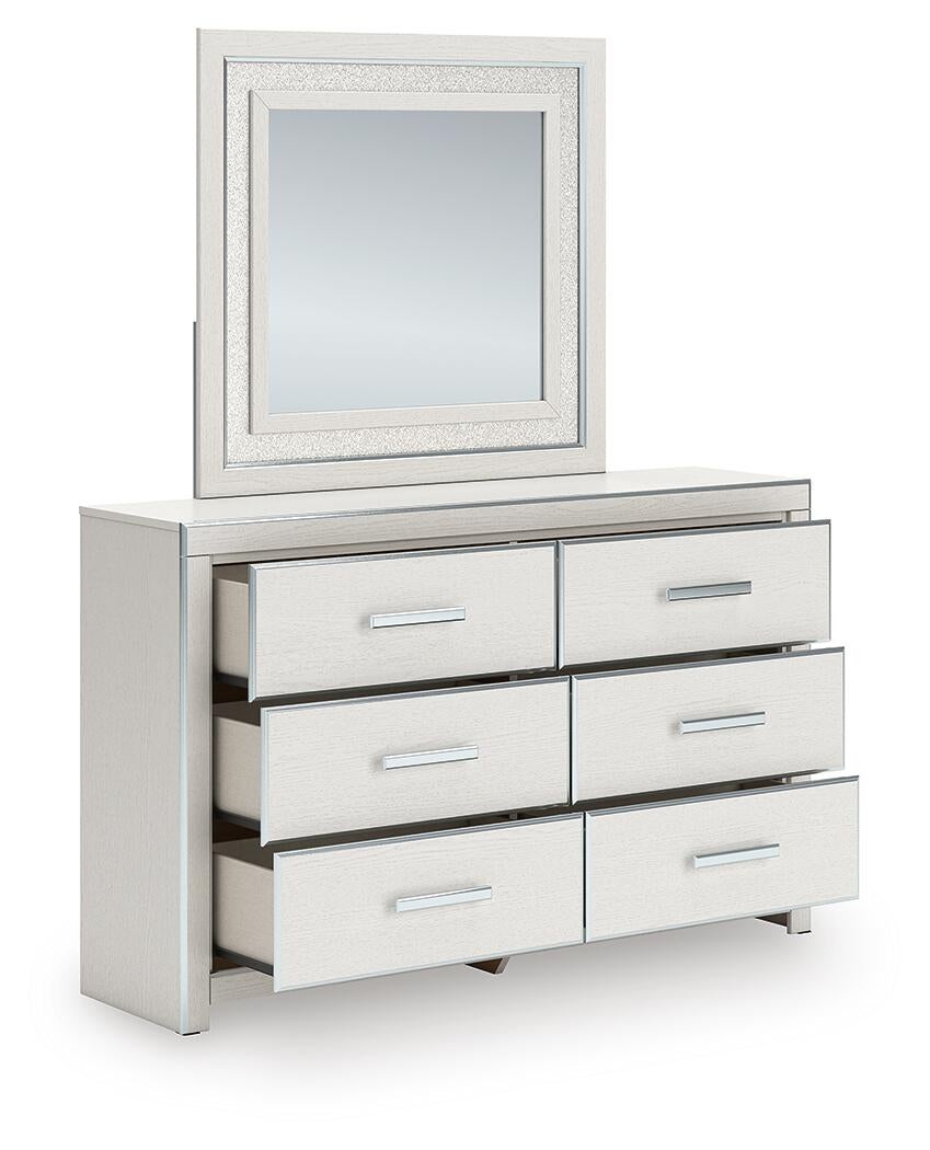 Zuraleus  Upholstered Bed, Dresser And Mirror