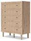 Cielden  Upholstered Bed With Roll Slats, Dresser, Mirror, Chest And Nightstand