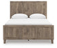 Rusticott  Panel Bed With Mirrored Dresser