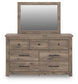 Rusticott  Poster Bed, Dresser And Mirror