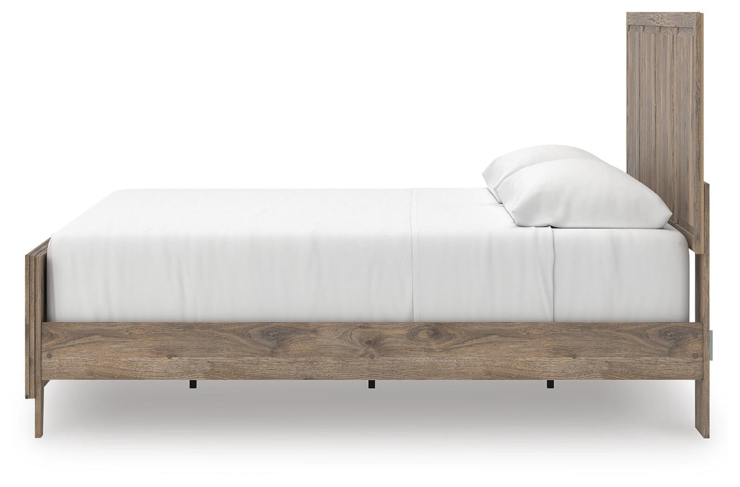Rusticott  Panel Bed With Mirrored Dresser