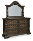 Maylee California  Canopy Bed, Dresser, Mirror, Chest And Nightstand