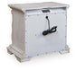 Bruchandi  Upholstered Panel Bed With Mirrored Dresser And Nightstand