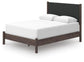 Pamytta  Upholstered Panel Bed, Dresser And Mirror