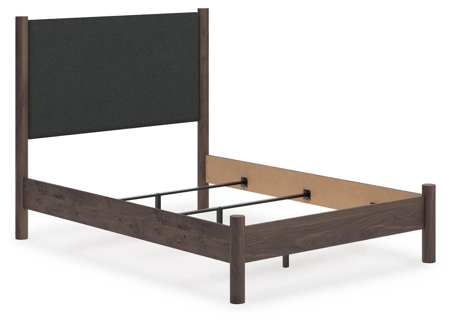 Pamytta  Upholstered Panel Bed, Dresser, Mirror And Nightstand