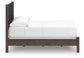 Pamytta  Upholstered Panel Bed, Dresser And Mirror