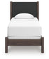 Pamytta  Upholstered Panel Bed, Dresser, Mirror, Chest And Nightstand