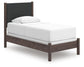 Pamytta  Upholstered Panel Bed, Dresser, Mirror, Chest And Nightstand