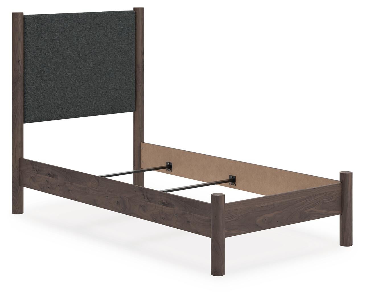 Pamytta  Upholstered Panel Bed, Dresser, Mirror, Chest And Nightstand