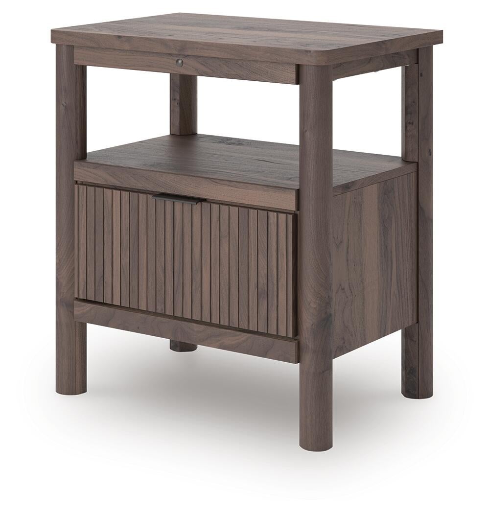 Pamytta  Upholstered Panel Bed, Dresser, Mirror, Chest And Nightstand