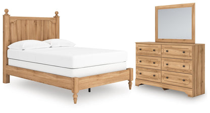 Aleaport  Panel Bed With Mirrored Dresser