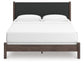 Pamytta  Upholstered Panel Bed, Dresser And Mirror