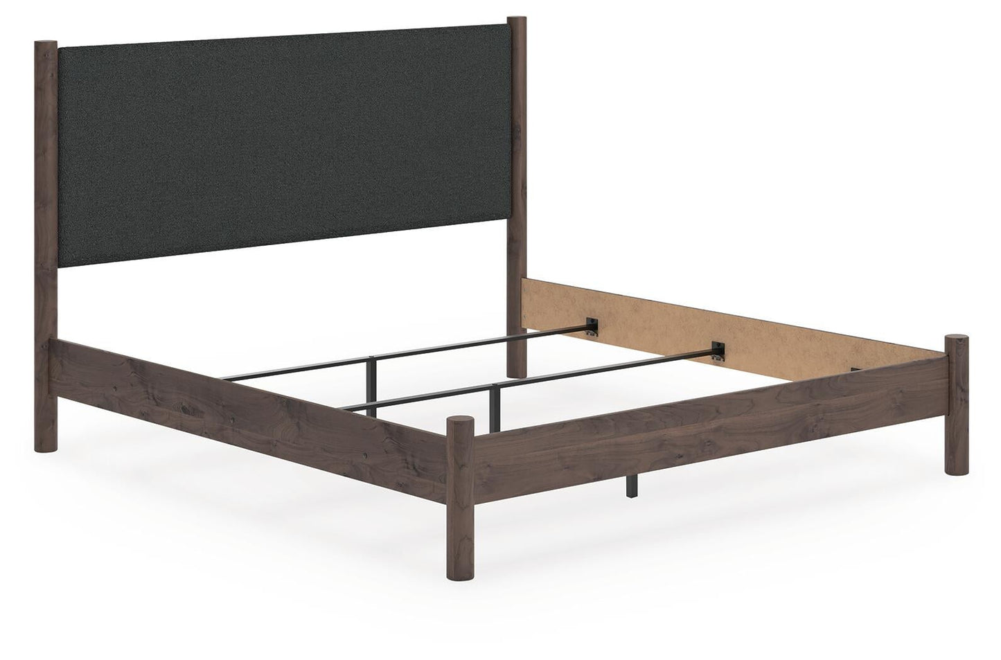 Pamytta  Upholstered Panel Bed, Dresser And Mirror