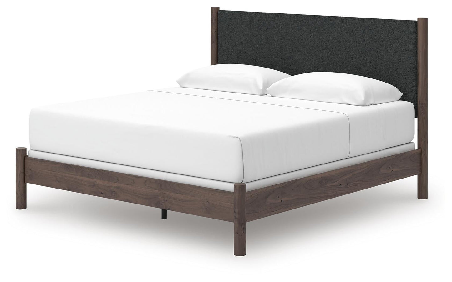 Pamytta  Upholstered Panel Bed, Dresser And Mirror