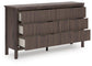 Pamytta  Panel Platform Bed, Dresser, Mirror And Nightstand