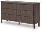 Pamytta  Panel Platform Bed, Dresser, Mirror And Nightstand