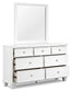 Fortman  Panel Storage Bed With Mirrored Dresser And Nightstand