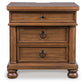 Rowlenstown  Poster Bed With Mirrored Dresser And Nightstand